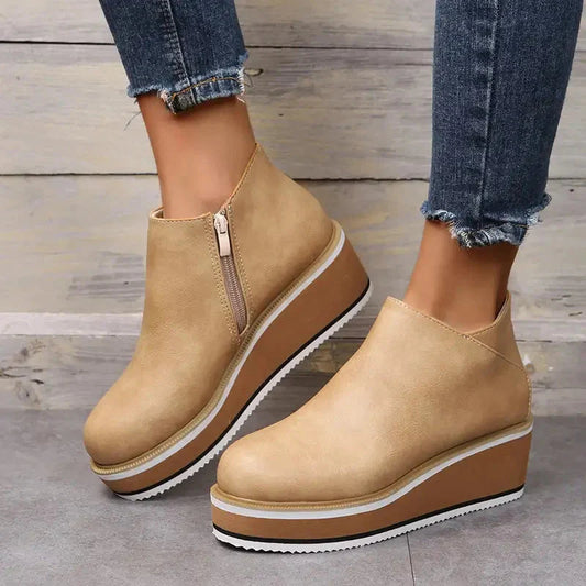 Women’s Wedge Ankle Boots – Elegant & Comfortable