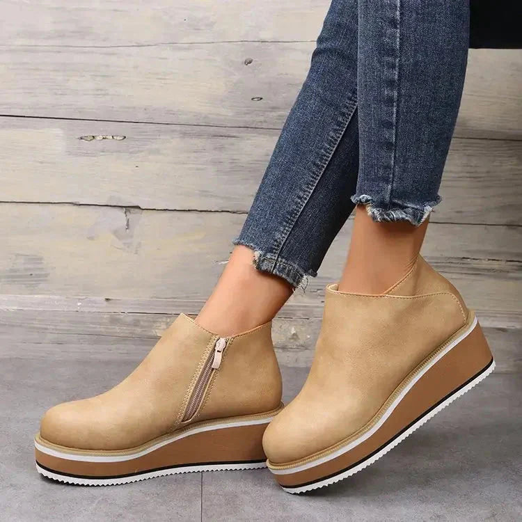 Women’s Wedge Ankle Boots – Elegant & Comfortable