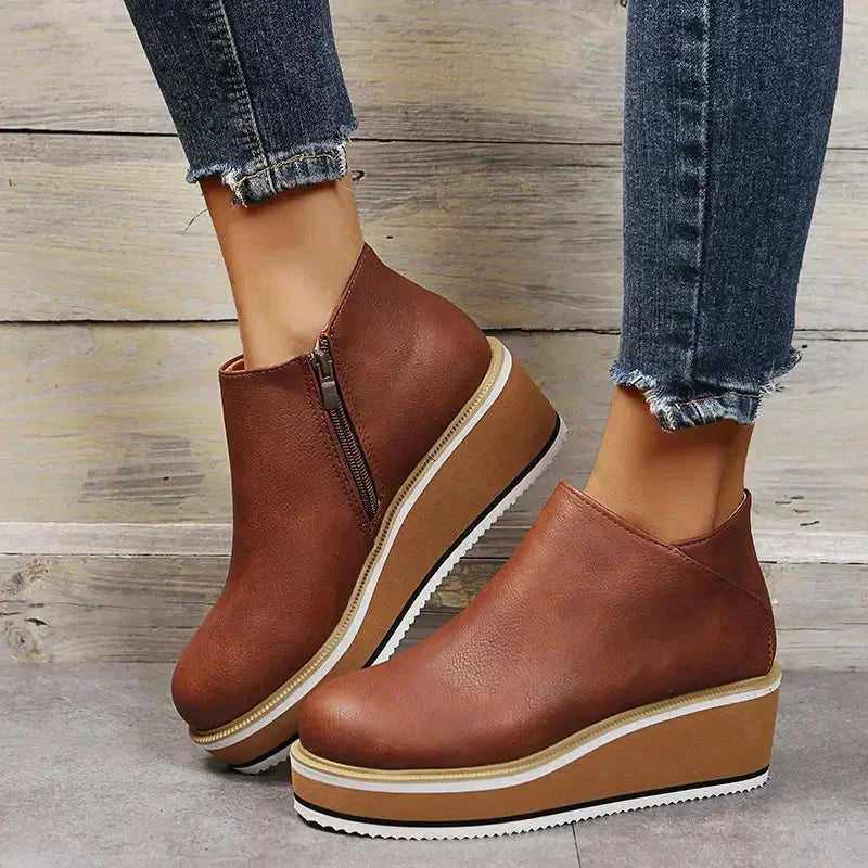 Women’s Wedge Ankle Boots – Elegant & Comfortable