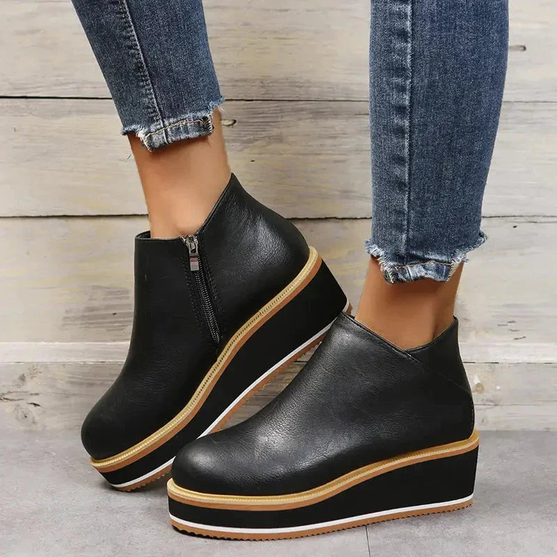 Women’s Wedge Ankle Boots – Elegant & Comfortable